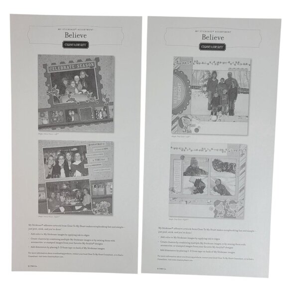 Close to My Heart Reflections Stickease X7145C Believe Christmas Santa Elves NEW - Picture 5 of 5